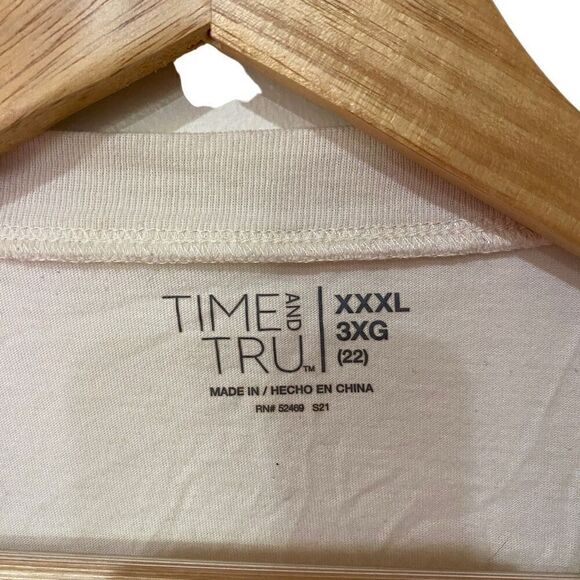 Time & Tru XXXL tank top cream aloha waves palm tree - Picture 2 of 4